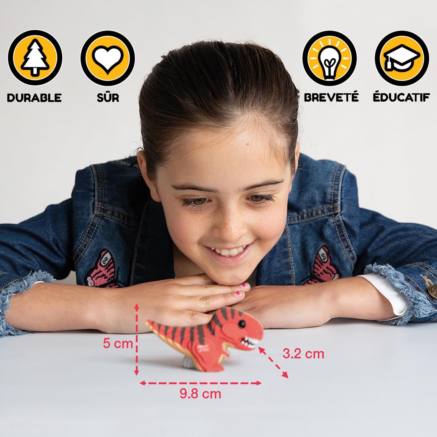EUGY Chameleon 3D Puzzle – 31-Piece Eco-Friendly Educational Toy for Kids 6+