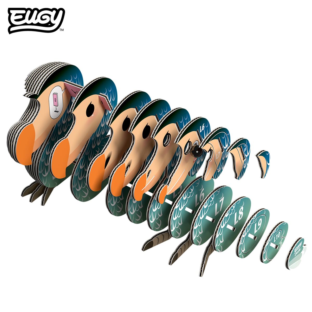 Eugy Dodo 3D Puzzle – 30-Piece Eco-Friendly Educational Toy by EUGY