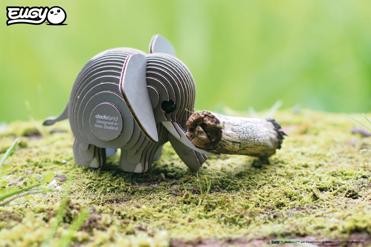 EUGY 010 Elephant Eco-Friendly 3D Paper Puzzle | Biodegradable Cardboard