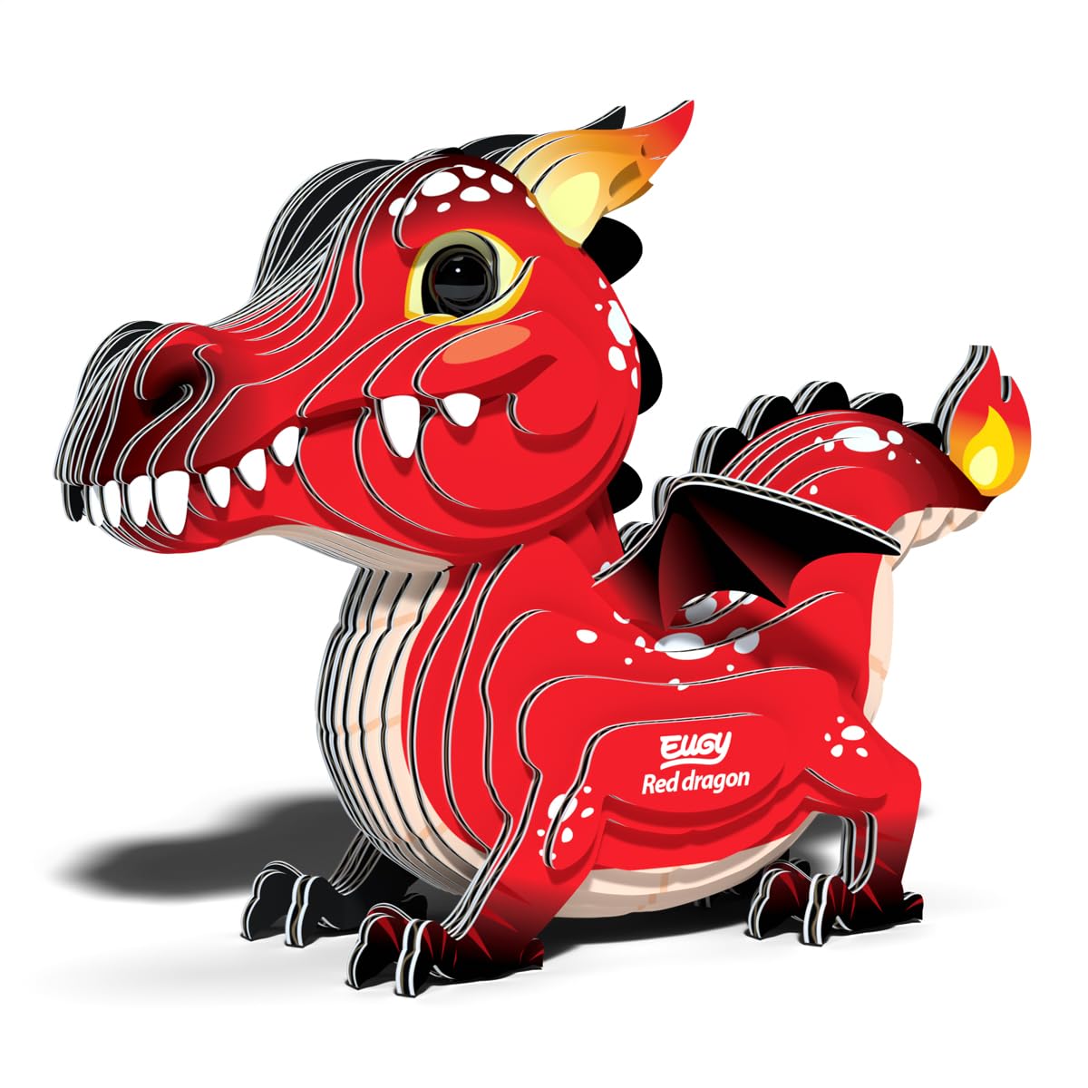 EUGY Red Dragon 3D Puzzle – 24-Piece Eco-Friendly Educational Toy for Kids 6+