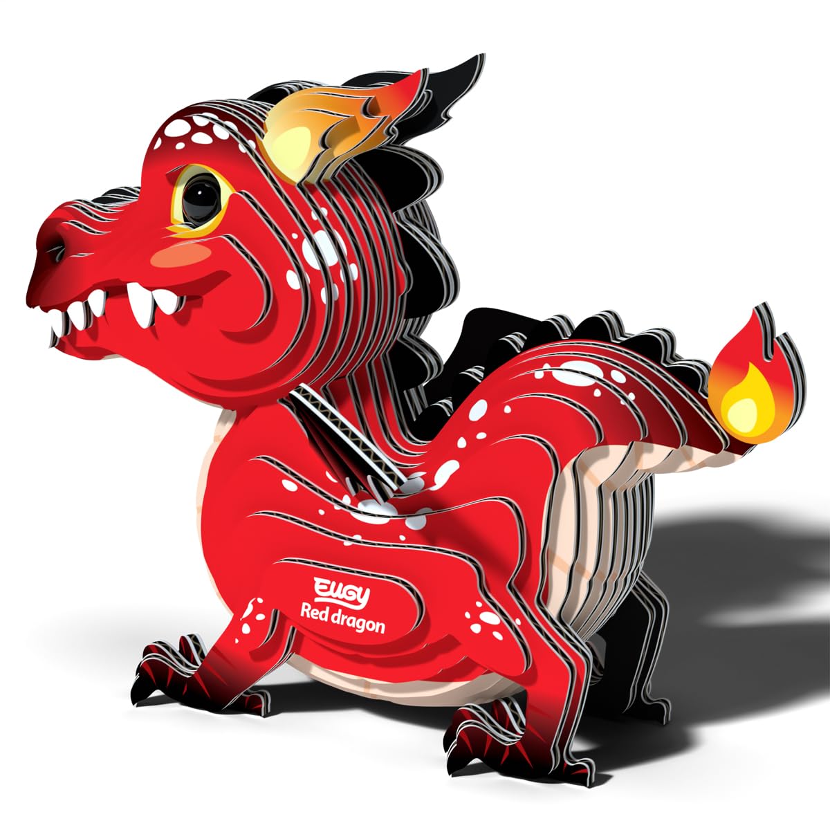 EUGY Red Dragon 3D Puzzle – 24-Piece Eco-Friendly Educational Toy for Kids 6+