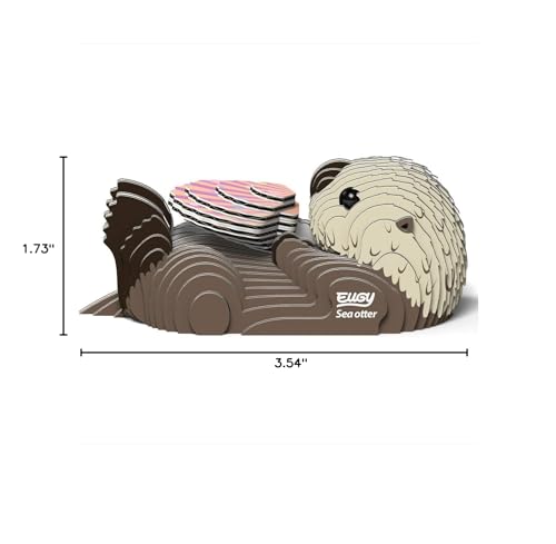 EUGY Sea Otter 3D Puzzle – Eco-Friendly Educational Toy for Ages 6+ | 36 Pieces