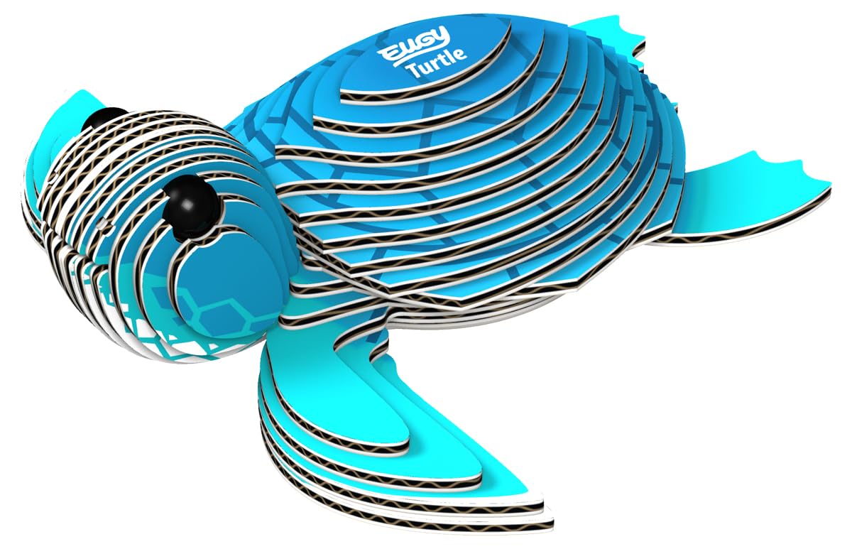 EUGY Sea Turtle 3D Puzzle – Eco-Friendly Educational Toy for Kids 6+