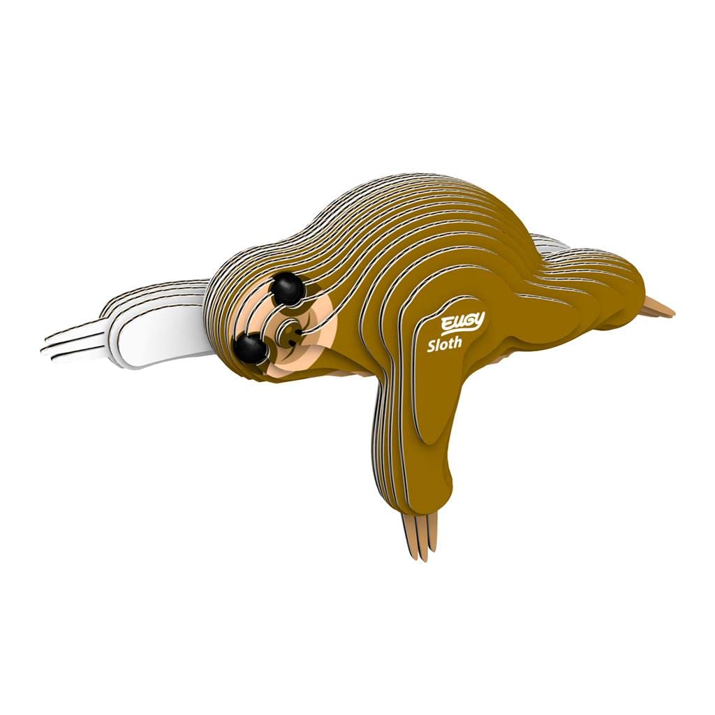 Eugy Sloth 3D Puzzle – 23-Piece Eco-Friendly Educational Toy for Kids 6+