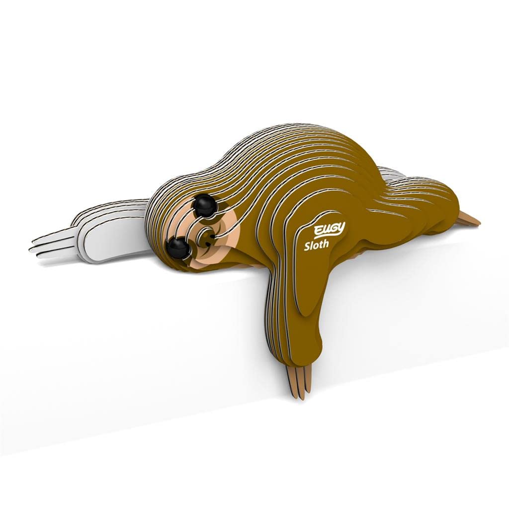 Eugy Sloth 3D Puzzle – 23-Piece Eco-Friendly Educational Toy for Kids 6+