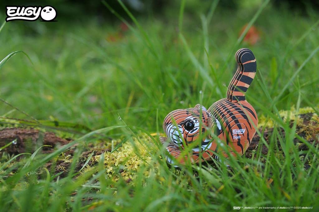 EUGY Tiger 3D Puzzle - 34-Piece Eco-Friendly Educational Toy for Kids 6+
