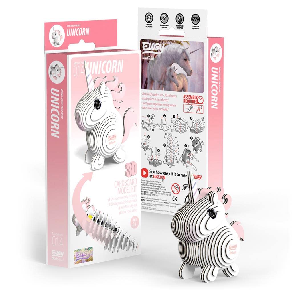 Eugy Unicorn 3D Puzzle – 28-Piece Eco-Friendly Educational Toy for Kids 6+