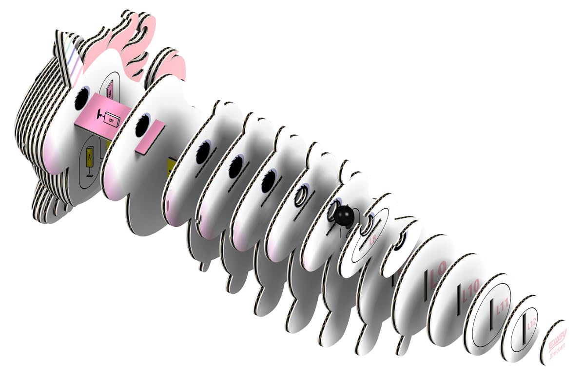 Eugy Unicorn 3D Puzzle – 28-Piece Eco-Friendly Educational Toy for Kids 6+