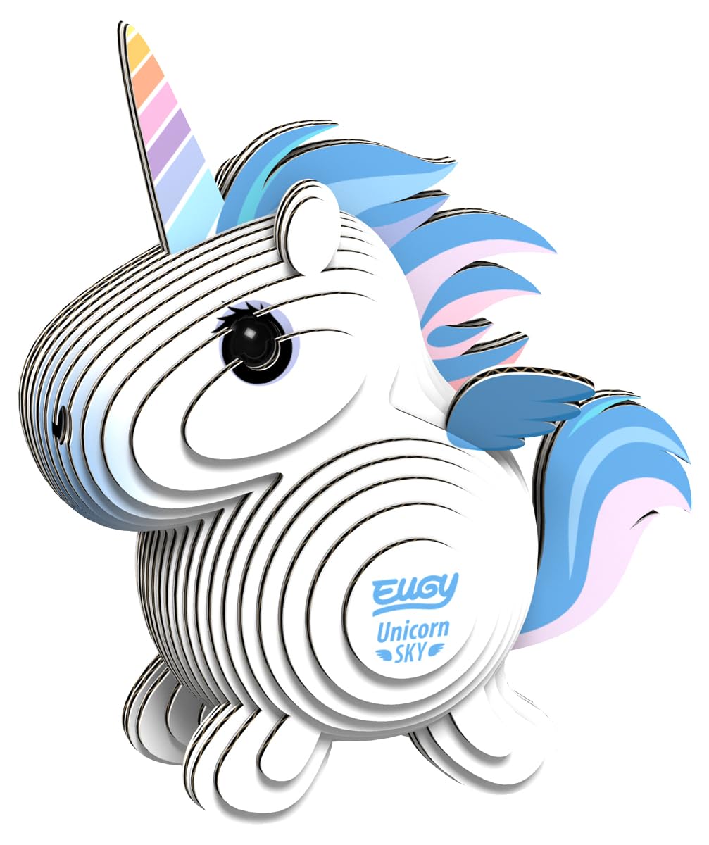 Eugy Unicorn Sky 3D Puzzle – 28-Piece Eco-Friendly Educational Toy for Ages 6+