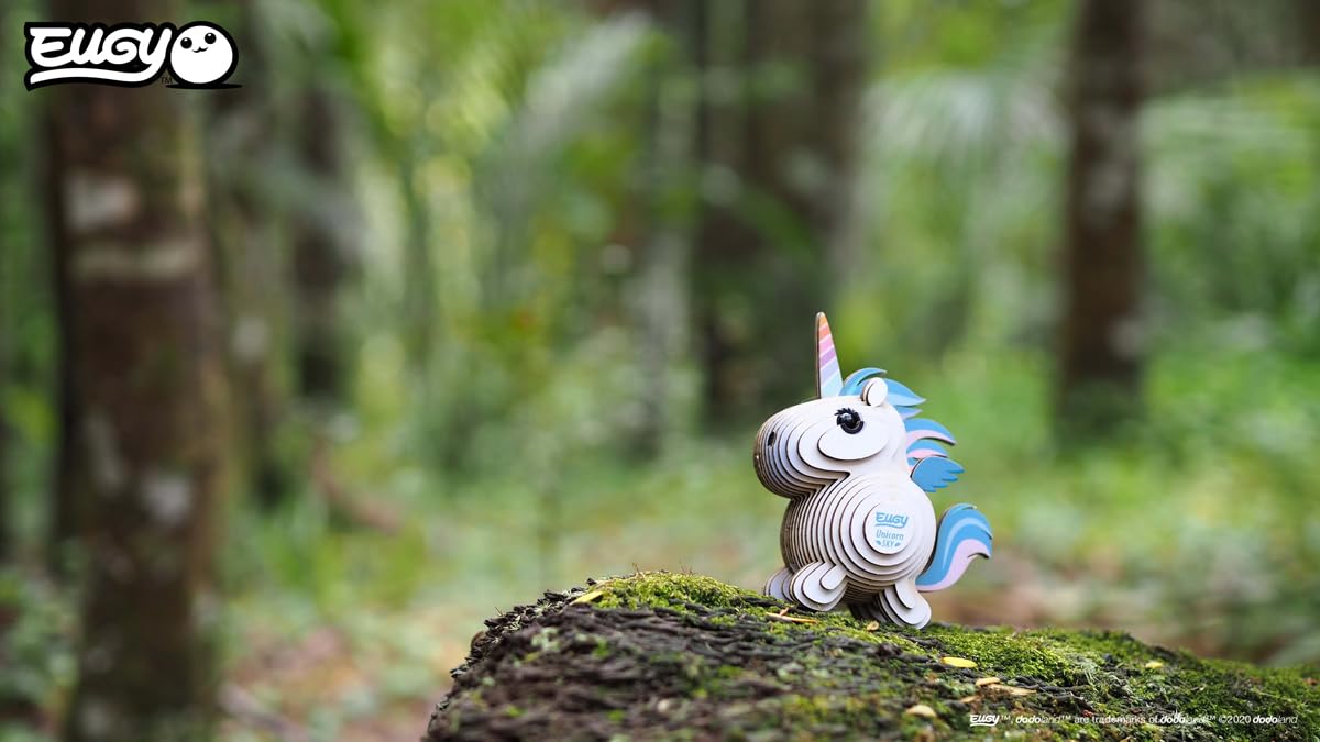 Eugy Unicorn Sky 3D Puzzle – 28-Piece Eco-Friendly Educational Toy for Ages 6+