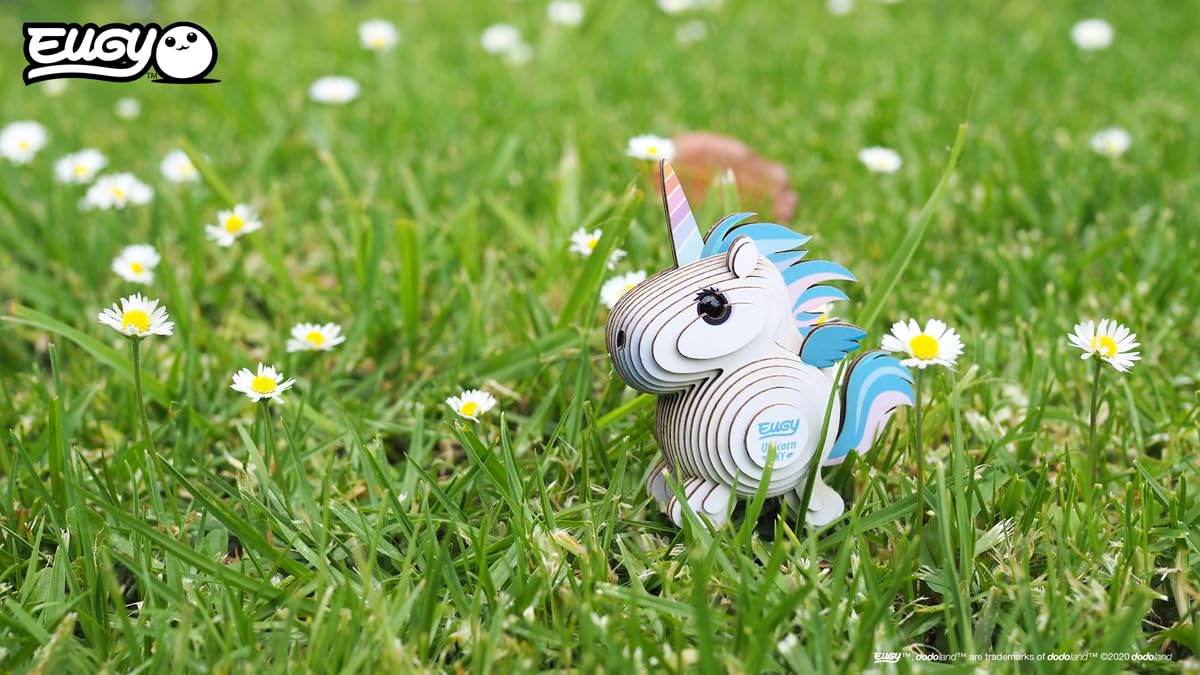 Eugy Unicorn Sky 3D Puzzle – 28-Piece Eco-Friendly Educational Toy for Ages 6+