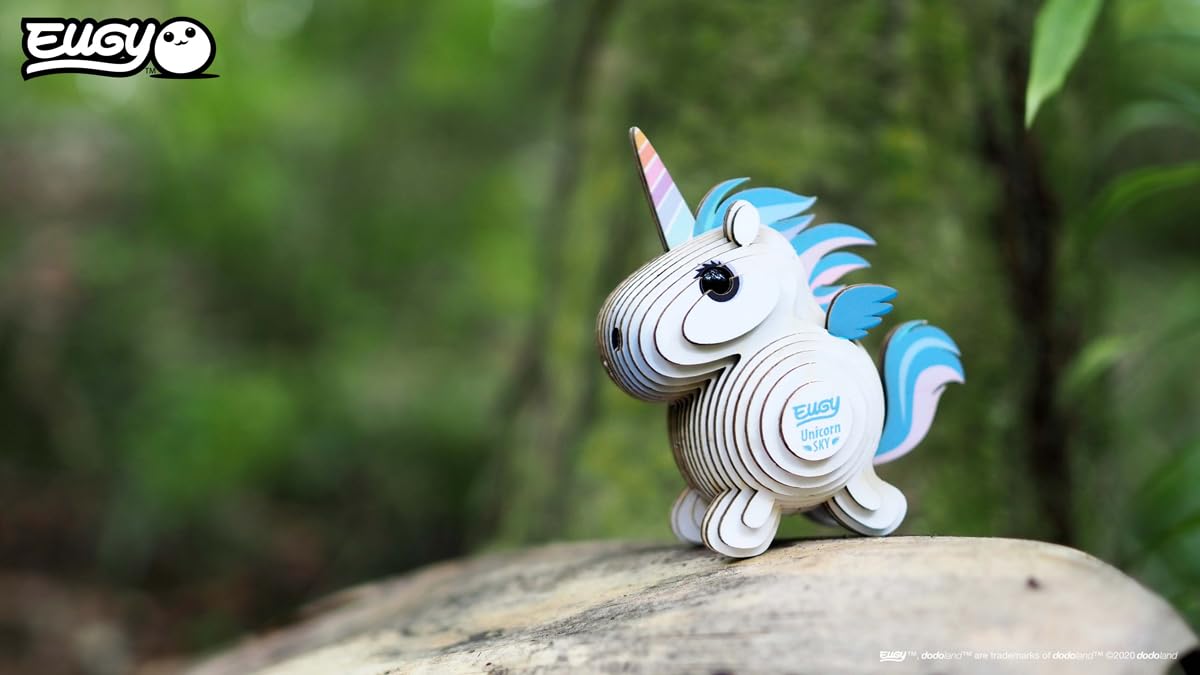 Eugy Unicorn Sky 3D Puzzle – 28-Piece Eco-Friendly Educational Toy for Ages 6+