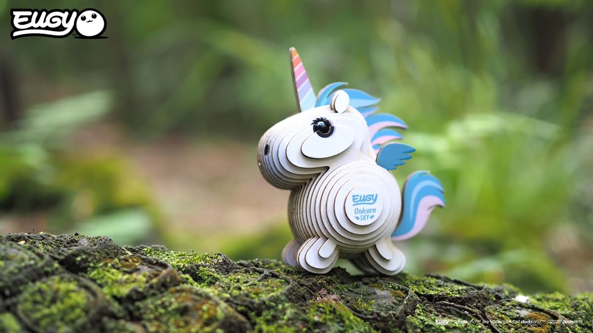 Eugy Unicorn Sky 3D Puzzle – 28-Piece Eco-Friendly Educational Toy for Ages 6+
