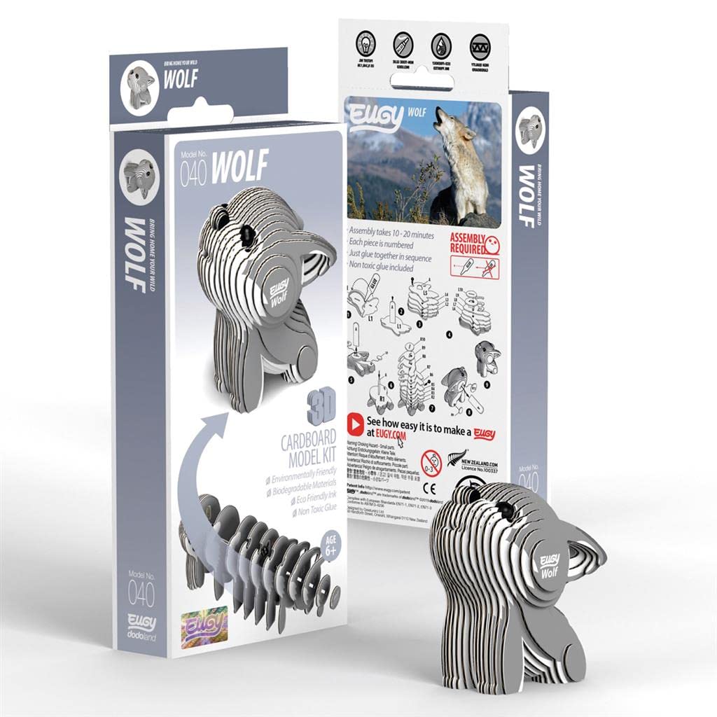 EUGY 040 Wolf Eco-Friendly 3D Paper Puzzle — New Seal