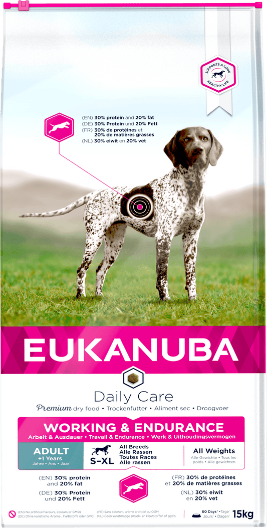 Eukanuba Premium Working & Endurance Dry Dog Food - 15kg