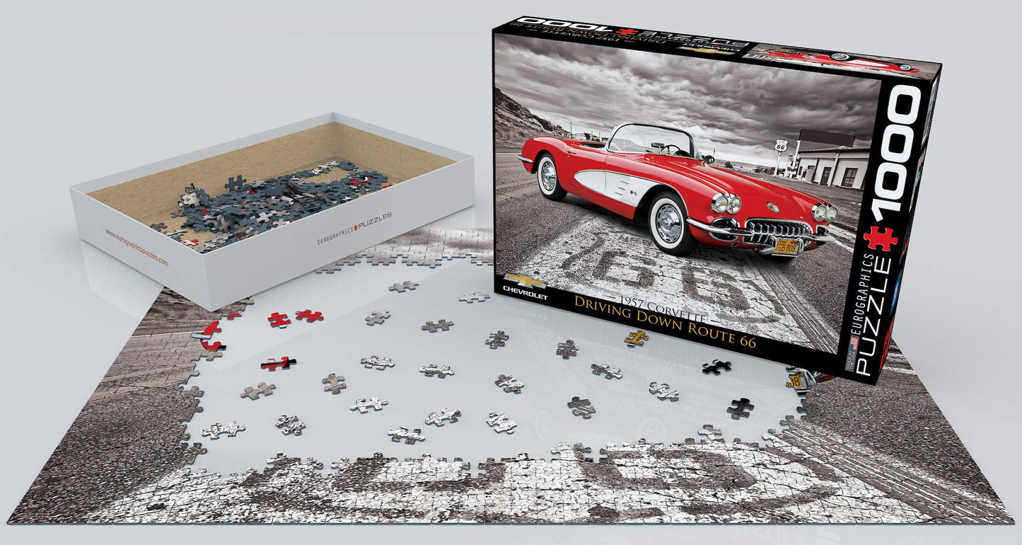 EuroGraphics Driving Down Route 66 - 1959 Corvette 1000-Piece Puzzle