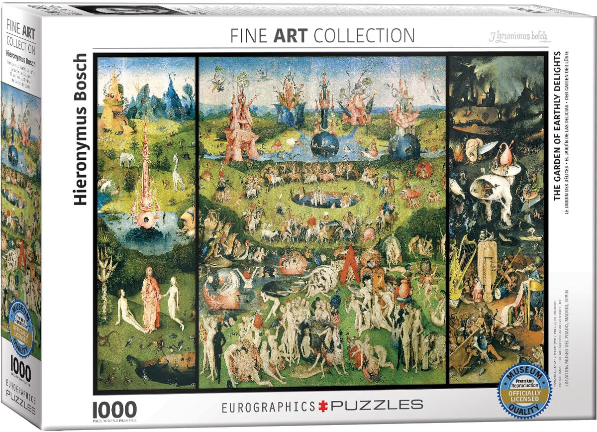 EuroGraphics Garden of Earthly Delights 1000-Piece Puzzle by Bosch – Finished Size 19.25 x 26.5 in