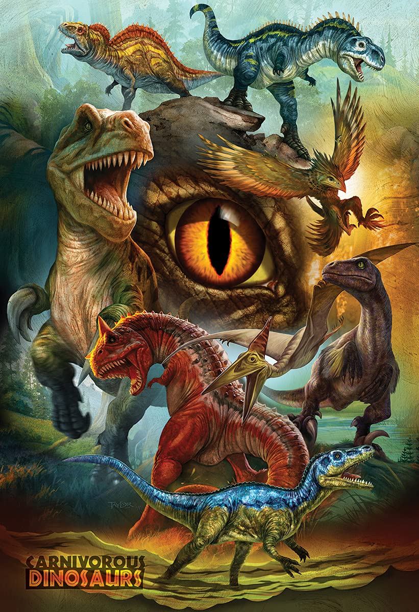 EuroGraphics Carnivorous Dinosaurs 100-Piece Puzzle | Kids Jigsaw