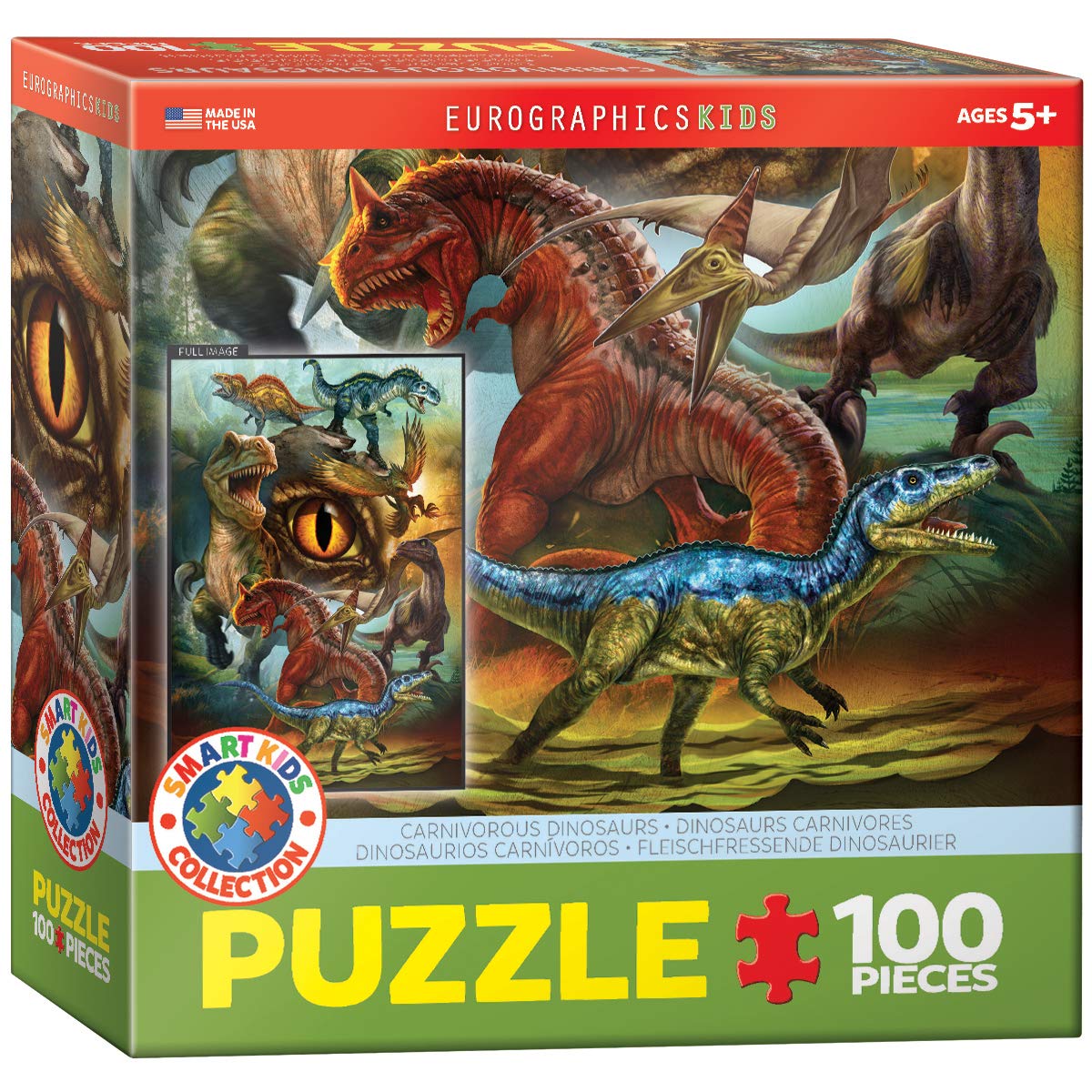 EuroGraphics Carnivorous Dinosaurs 100-Piece Puzzle | Kids Jigsaw