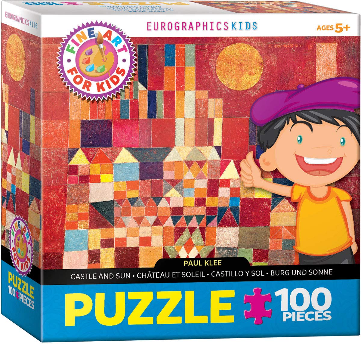 EuroGraphics Castle and Sun 100-Piece Puzzle by Paul Klee