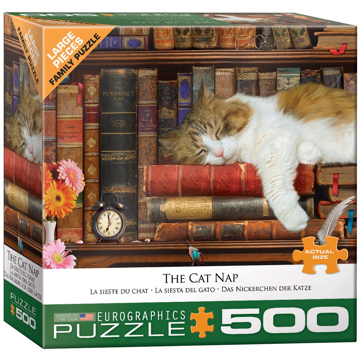 The Cat Nap 500-Piece Puzzle by EuroGraphics — Eco-Friendly, Made in USA