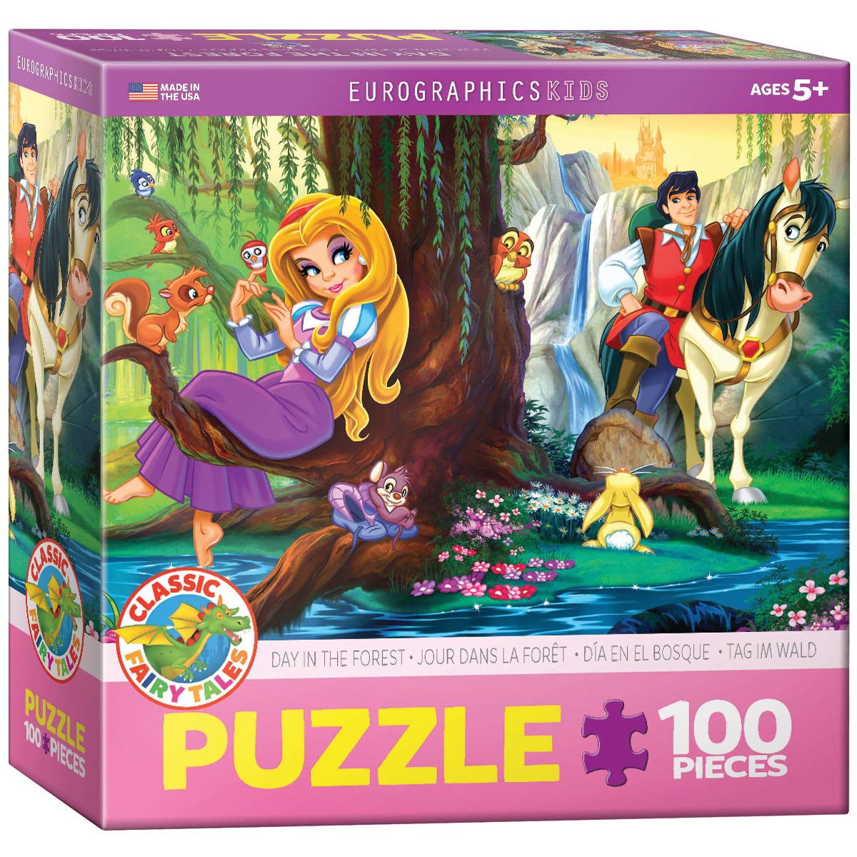 EuroGraphics Day in the Forest 100-Piece Puzzle – Durable Family Jigsaw