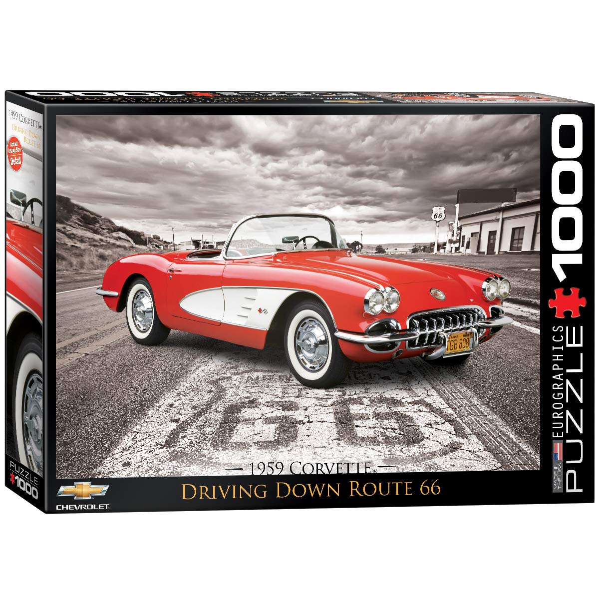 EuroGraphics Driving Down Route 66 - 1959 Corvette 1000-Piece Puzzle