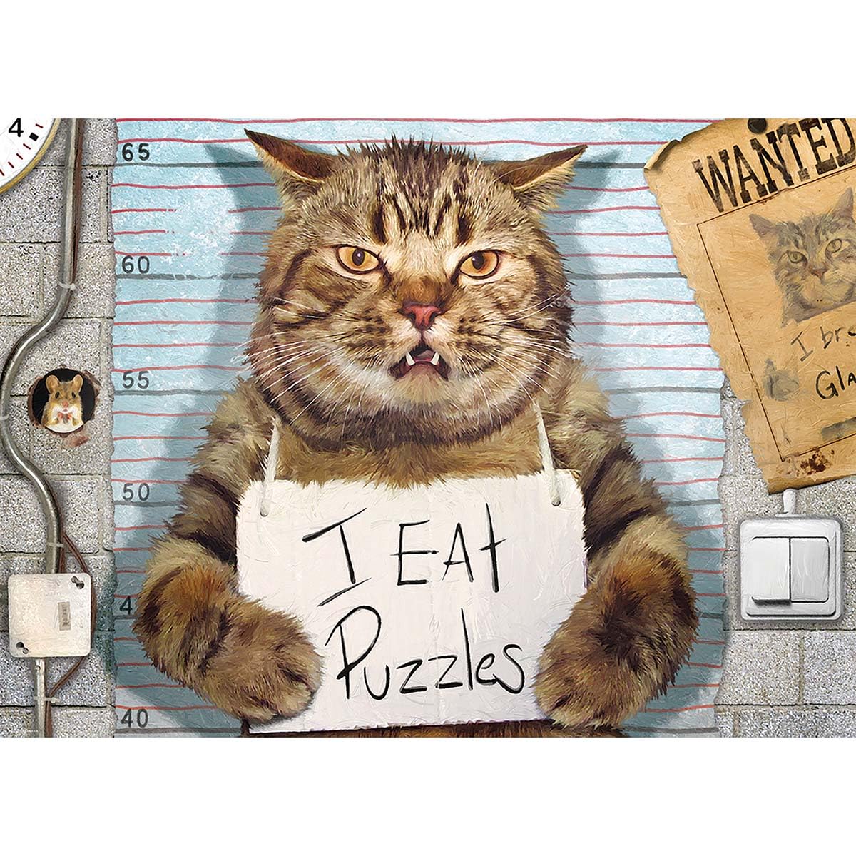 EuroGraphics Feline Felon – 500-Piece Cat Puzzle by Lucia Heffernan