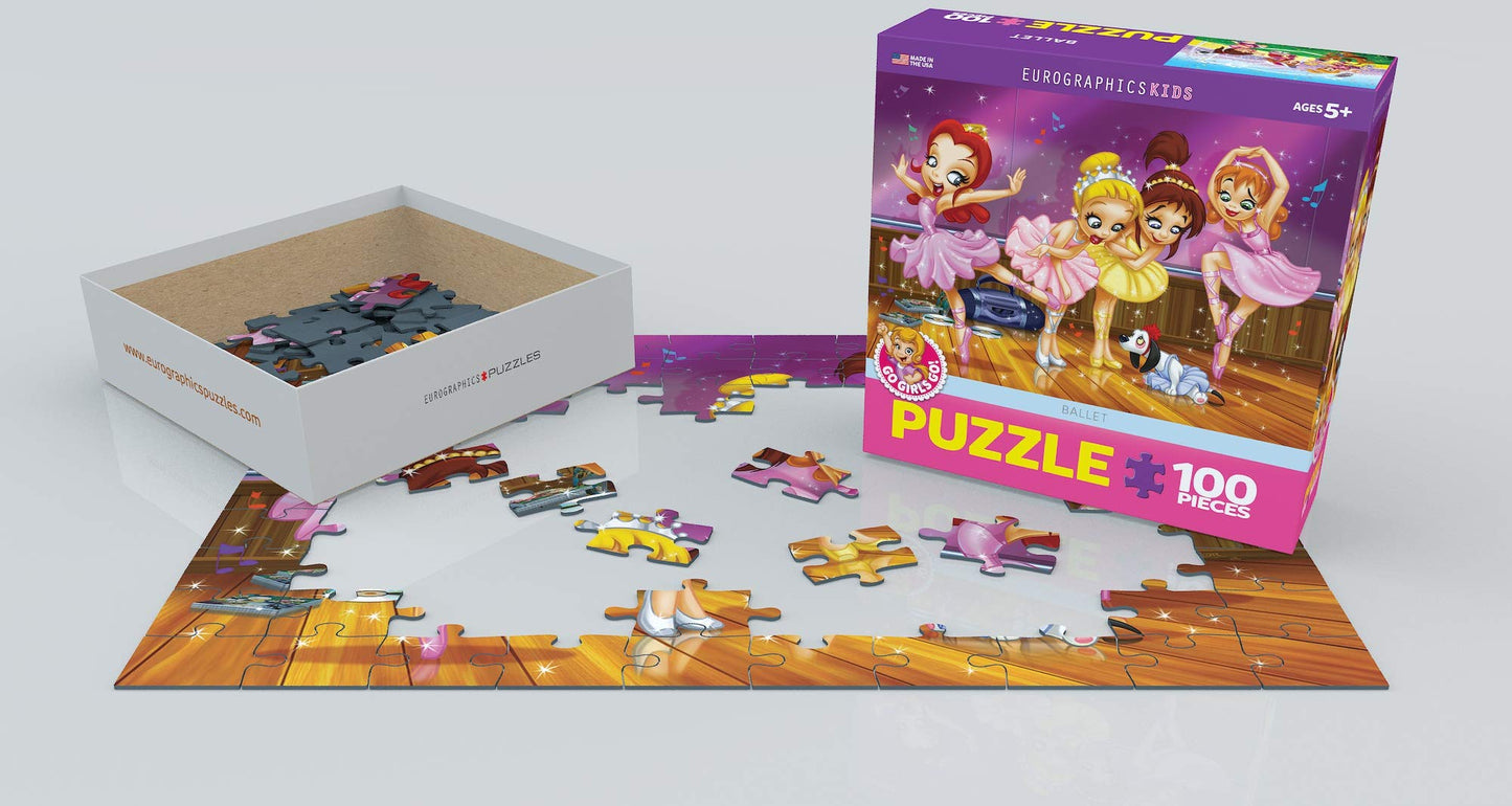 EuroGraphics Go Girls Go! Ballet 100-Piece Puzzle – Kids Activity