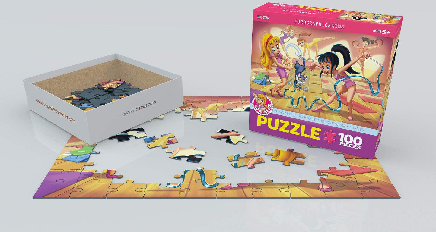 EuroGraphics Go Girls Go Gymnastics 100-Piece Puzzle – Fun & Durable