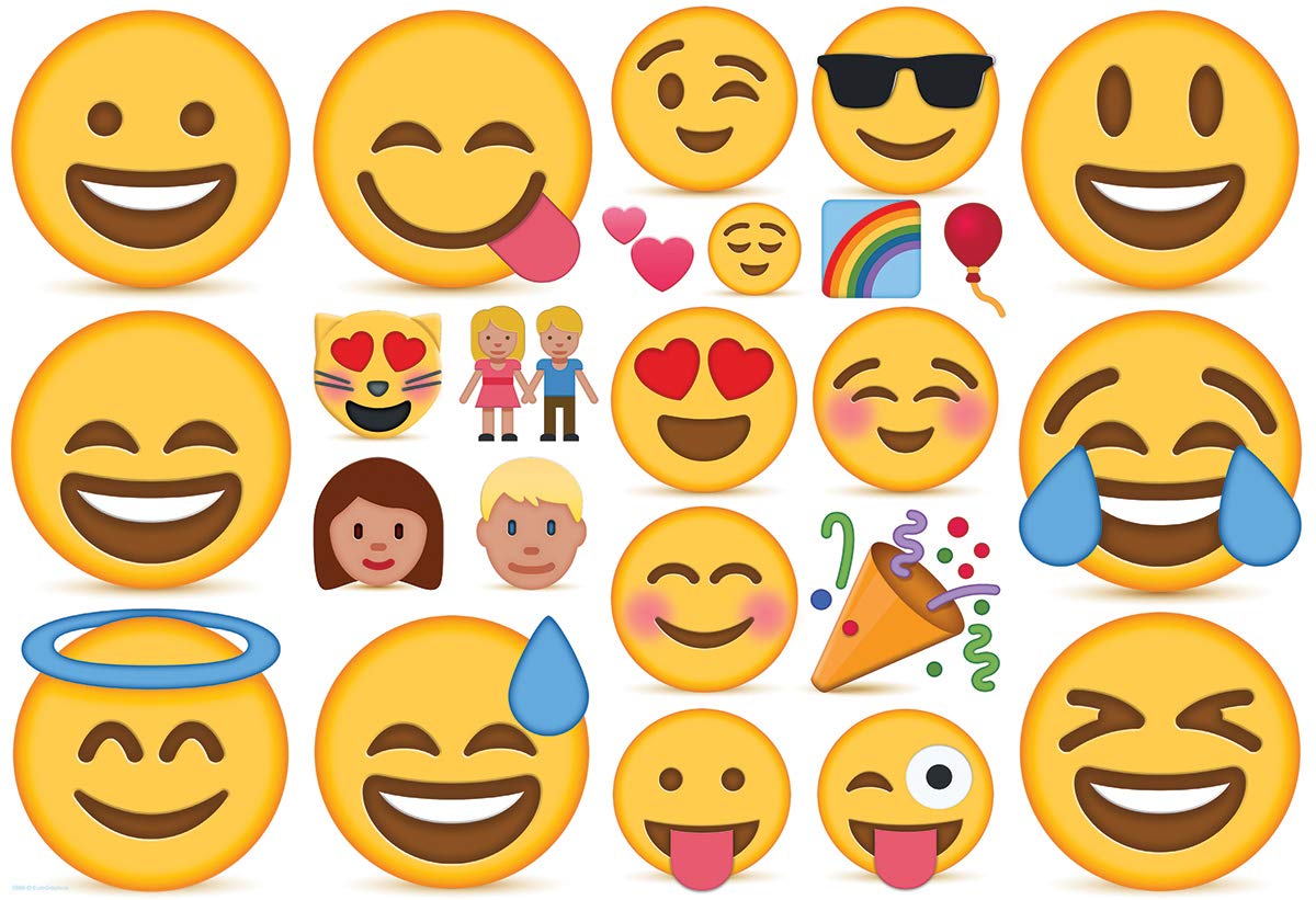 EuroGraphics Joy Emoji 100-Piece Puzzle – Multi-Color, Finished 13x19