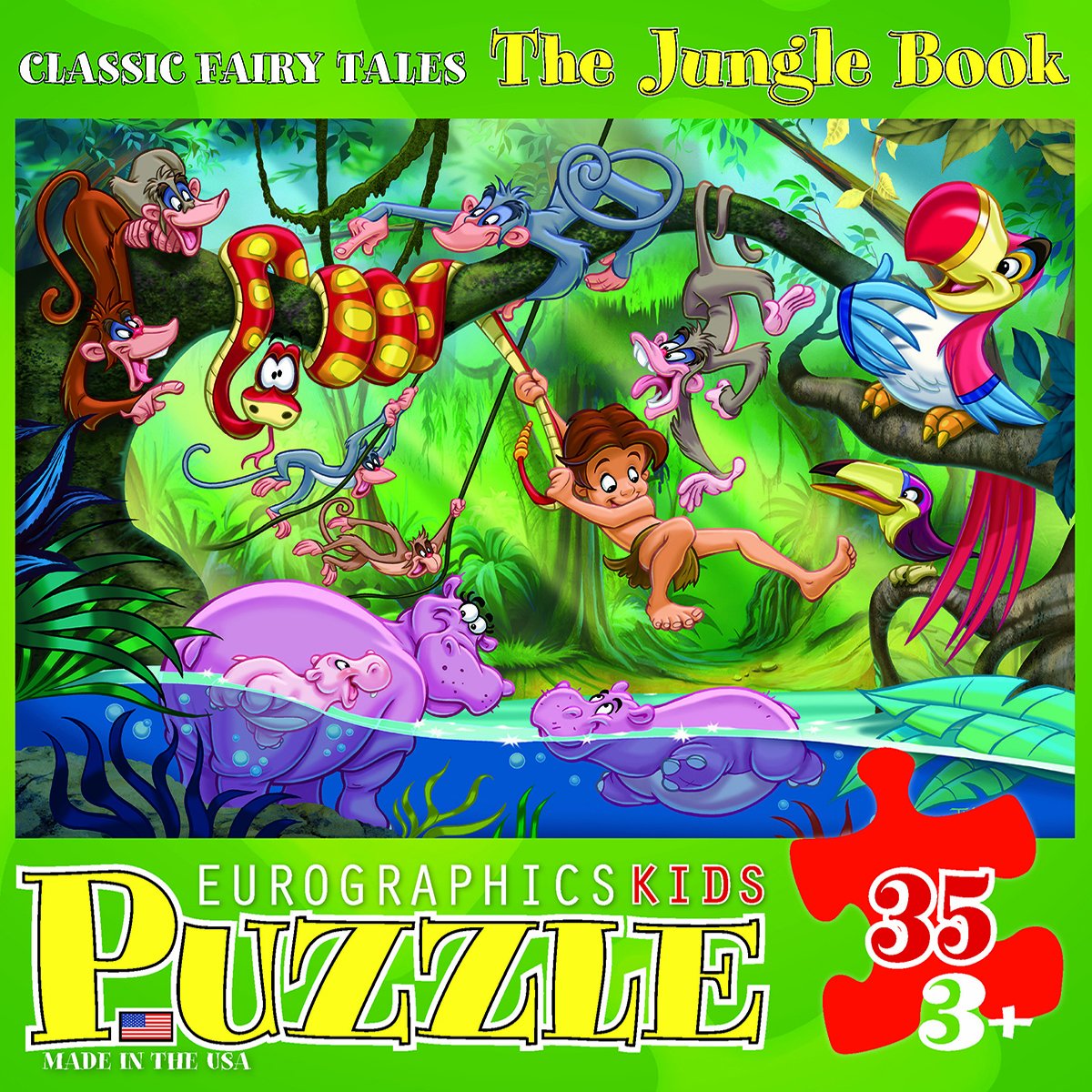 EuroGraphics Jungle Book Puzzle – 35-Piece Classic Fairy Tales, 13x19 Inches