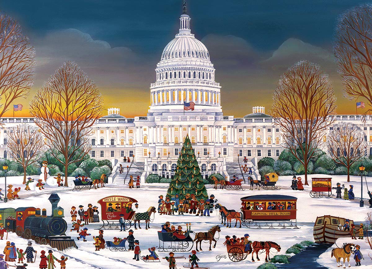 EuroGraphics Christmas at The Capitol 300pc Puzzle - Oversized Family Puzzle