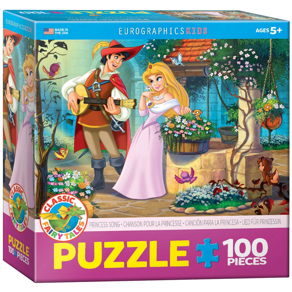 EuroGraphics Princess Song 100-Piece Puzzle - Finished 13x19 inches - Made in USA