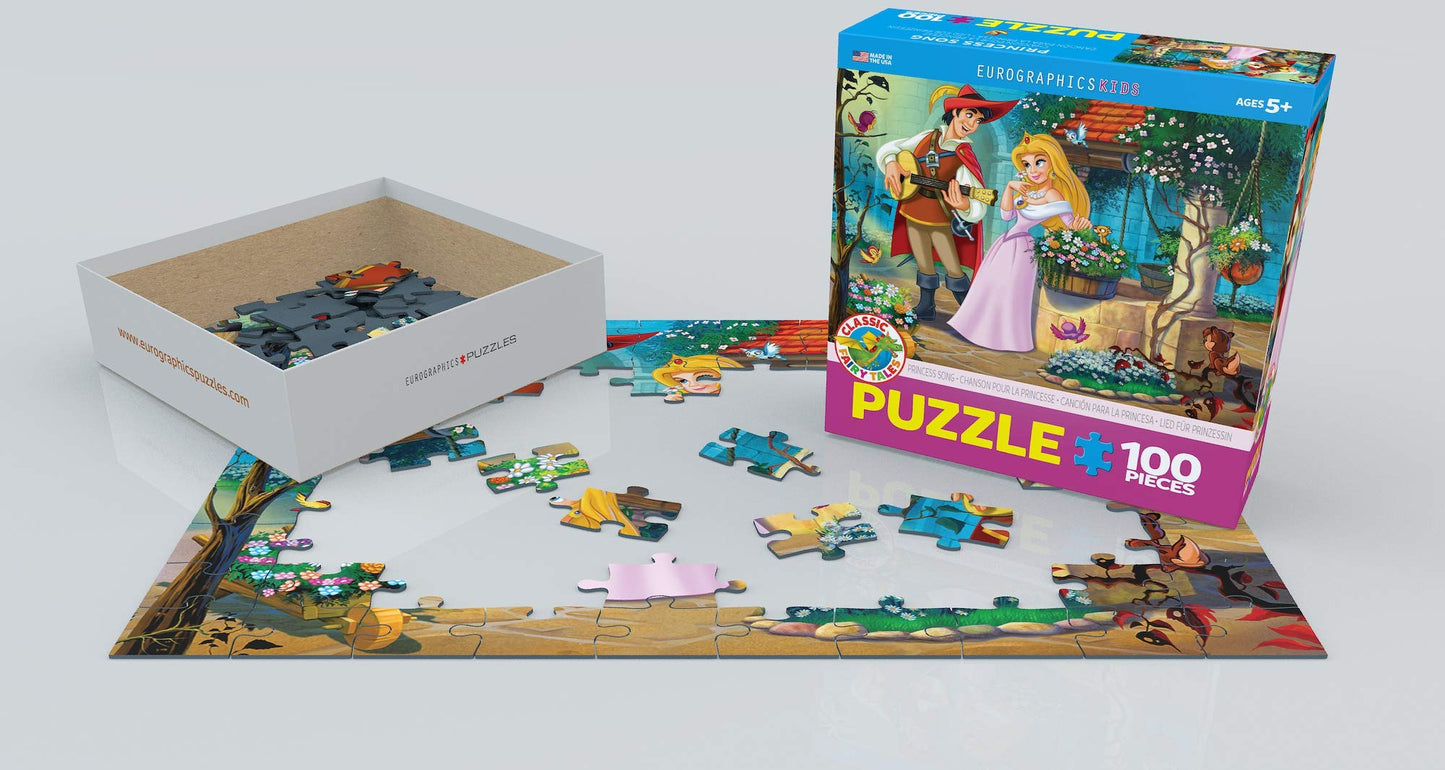 EuroGraphics Princess Song 100-Piece Puzzle - Finished 13x19 inches - Made in USA