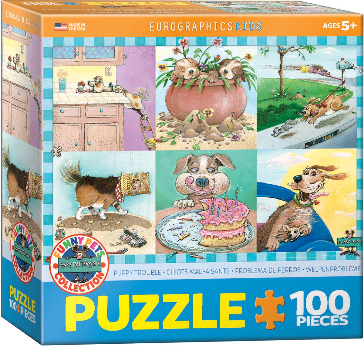 EuroGraphics Puppy Trouble - 100-Piece Puzzle by Gary Patterson | 13 x 19 inches | Made in USA