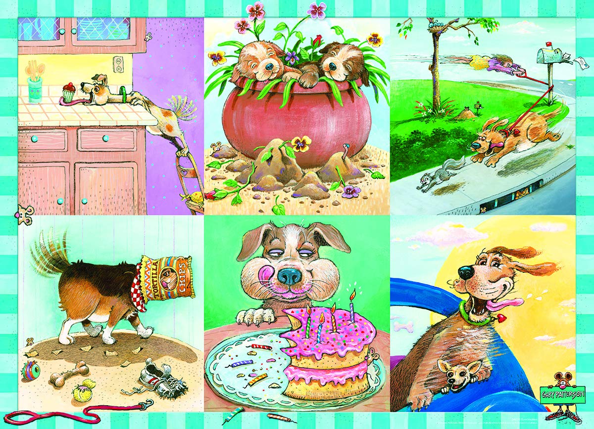 EuroGraphics Puppy Trouble - 100-Piece Puzzle by Gary Patterson | 13 x 19 inches | Made in USA
