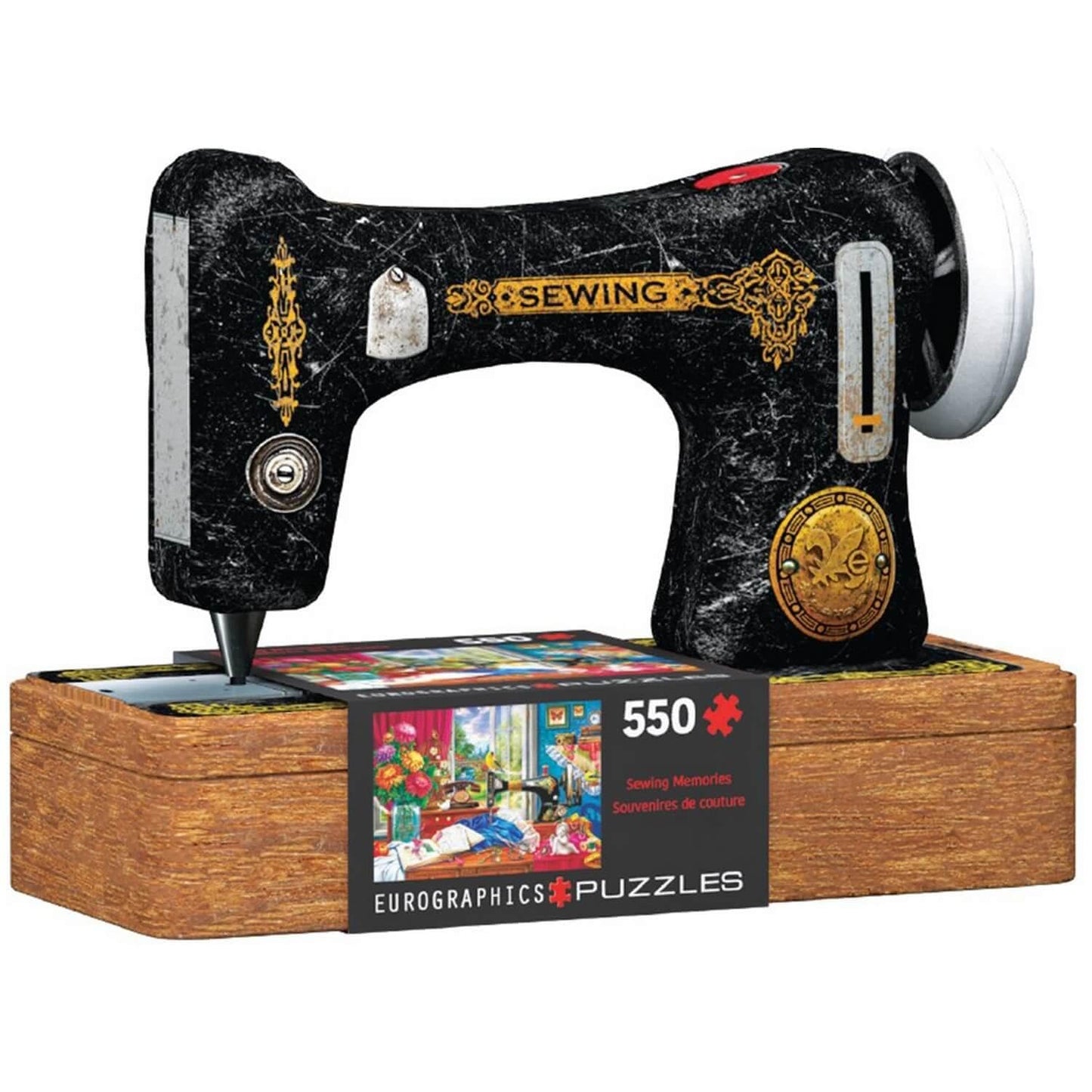EuroGraphics Sewing Machine Tin Jigsaw Puzzle, Medium – 550 Pieces, Vintage Sewing Room Scene