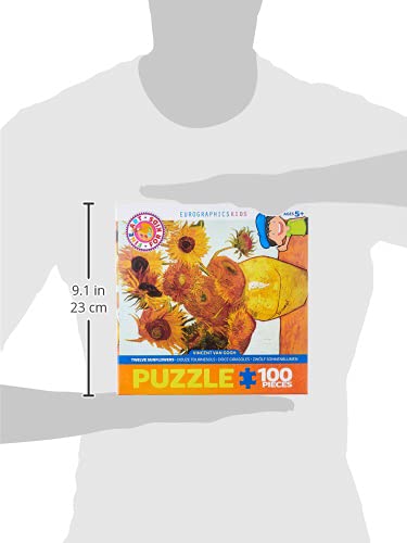 EuroGraphics Twelve Sunflowers Puzzle — 100-Piece Van Gogh Jigsaw