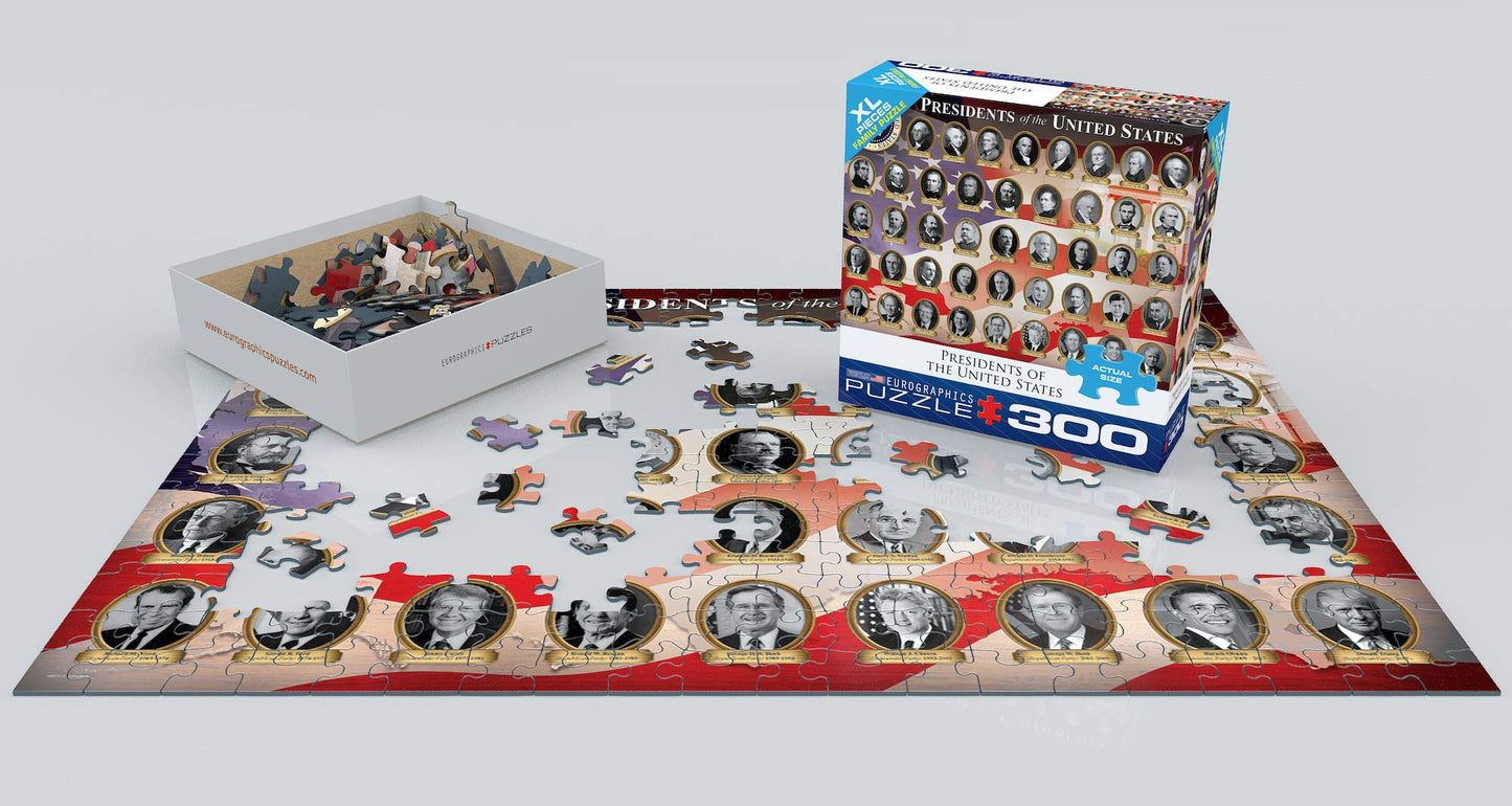 EuroGraphics US Presidents 300-Piece Puzzle | Made in USA, Educational Family Fun