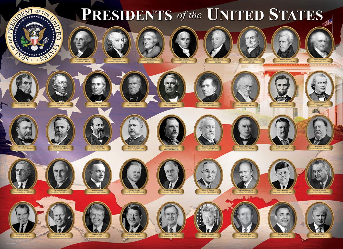 EuroGraphics US Presidents 300-Piece Puzzle | Made in USA, Educational Family Fun