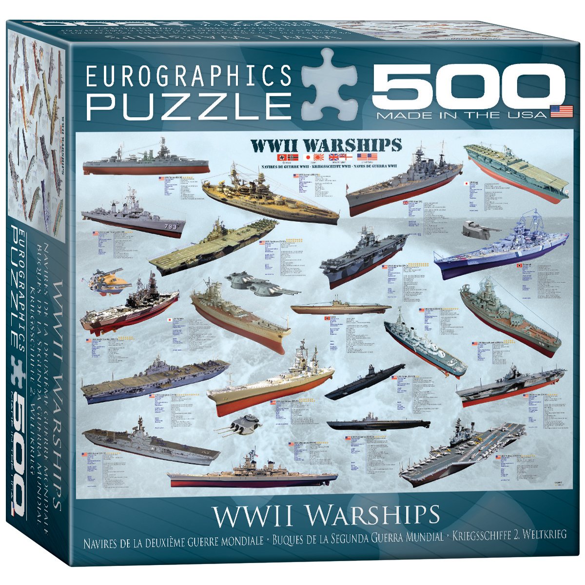EuroGraphics World War II Warships Puzzle, 500-Piece – Educational Naval History
