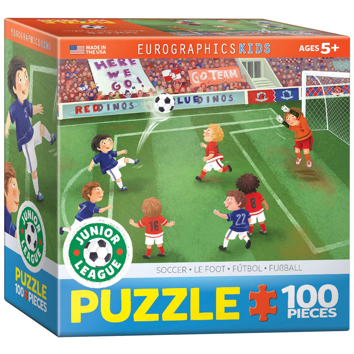 EuroGraphics Soccer Junior League 60-Piece Puzzle (Small Box) – Educational Kids Puzzle