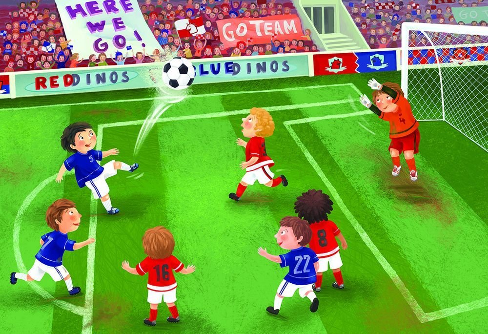EuroGraphics Soccer Junior League 60-Piece Puzzle (Small Box) – Educational Kids Puzzle