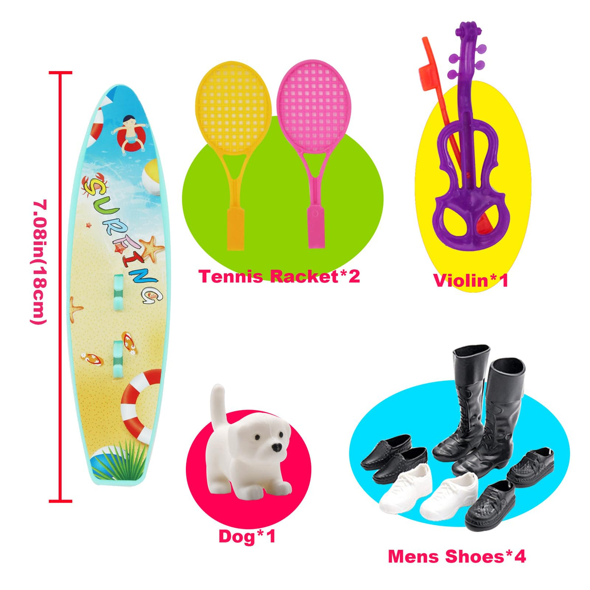 EuTengHao 25-Piece Doll Clothes & Accessories Set for 12-Inch Boy Dolls