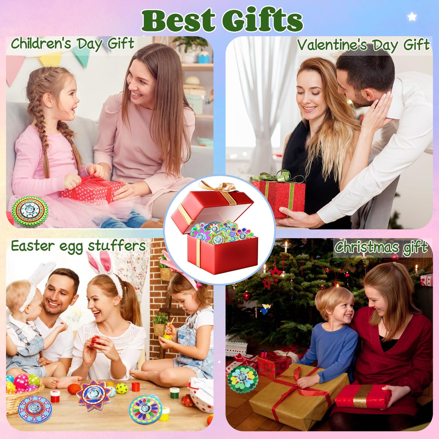 EUXAYCZQ 50 Pack Fidget Toys Spinner – Sensory Gyros for Kids & Adults