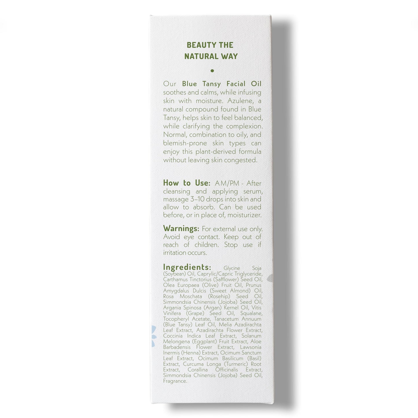 Eve Hansen Blue Tansy Facial Oil Moisturizer – Balancing, Non-Greasy (1.7 oz)