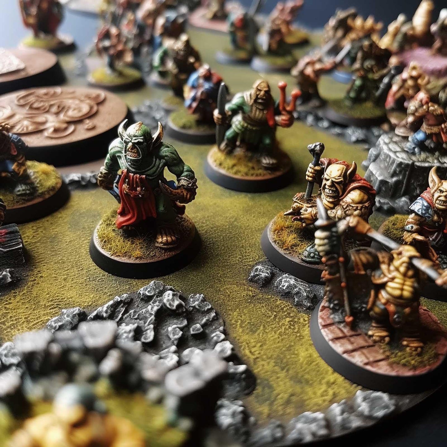 Evemodel 28.5mm Round Bases – Black ABS, 50 Pack for Wargames