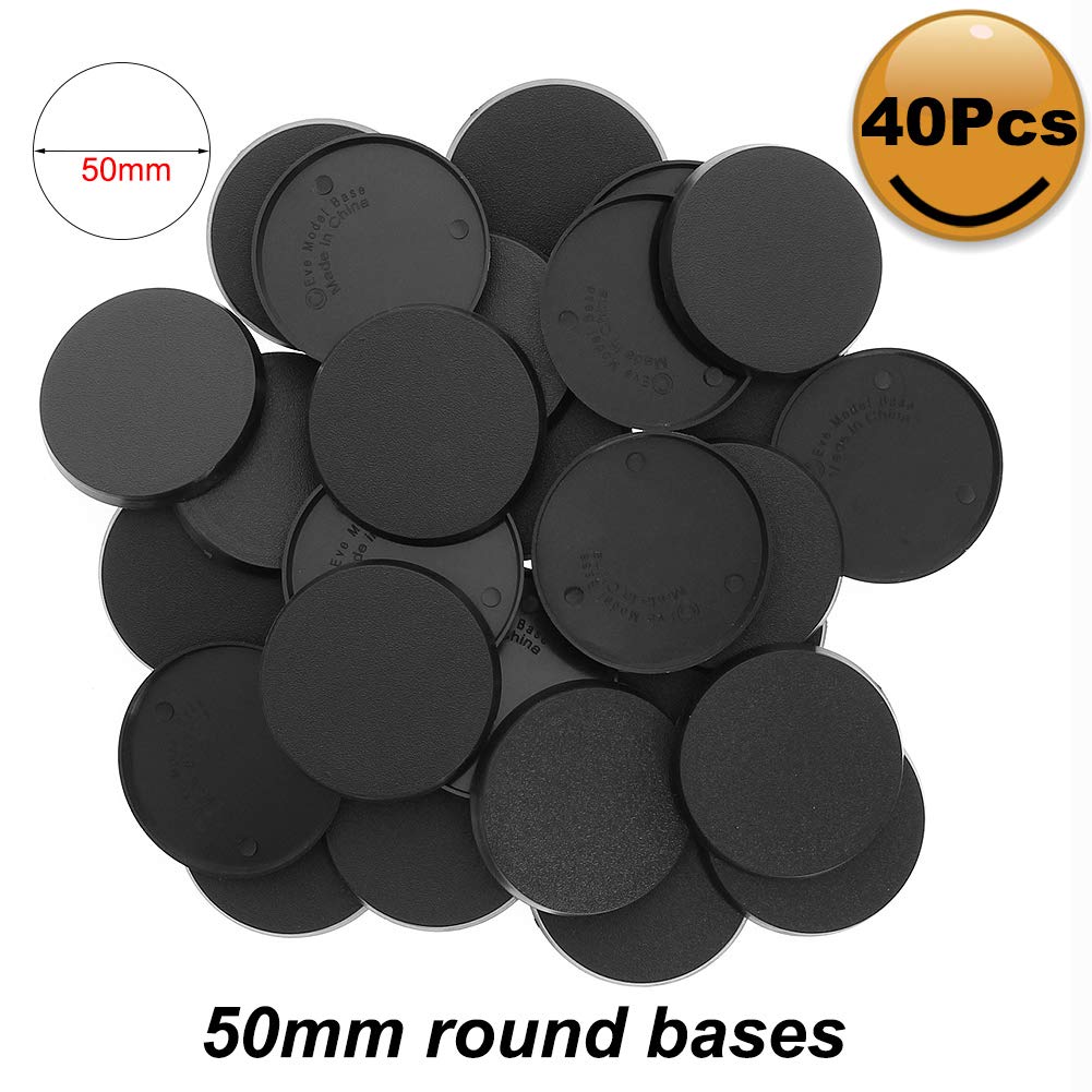 Evemodel MB750 40pcs Round Bases 50mm (1.97") for Gaming Miniatures | Wargames