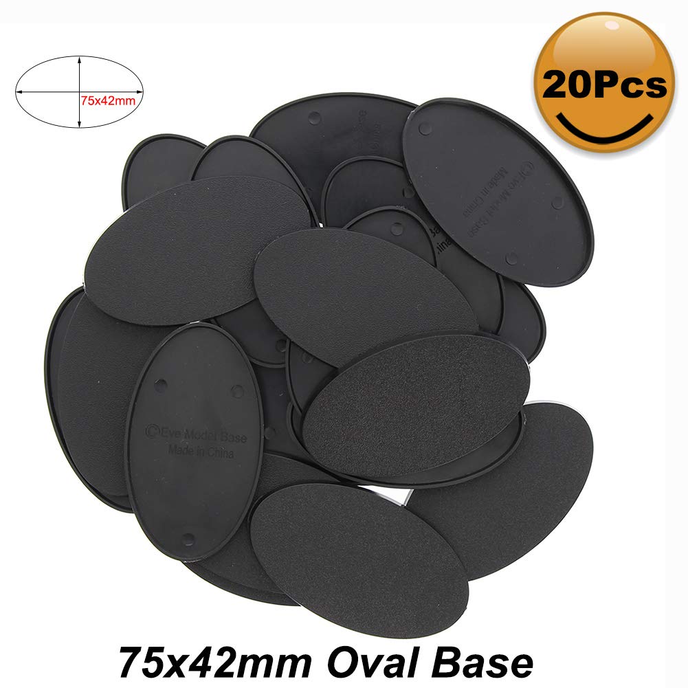 Evemodel MB875 Base 75x42mm – 20 Plastic Model Bases for Miniatures